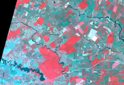 Composition colorée SPOT Composition colorée SPOT